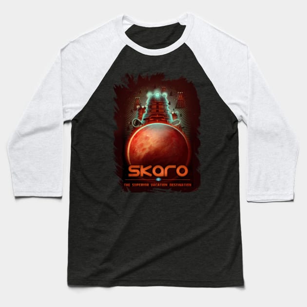 Skaro Baseball T-Shirt by MeganLara